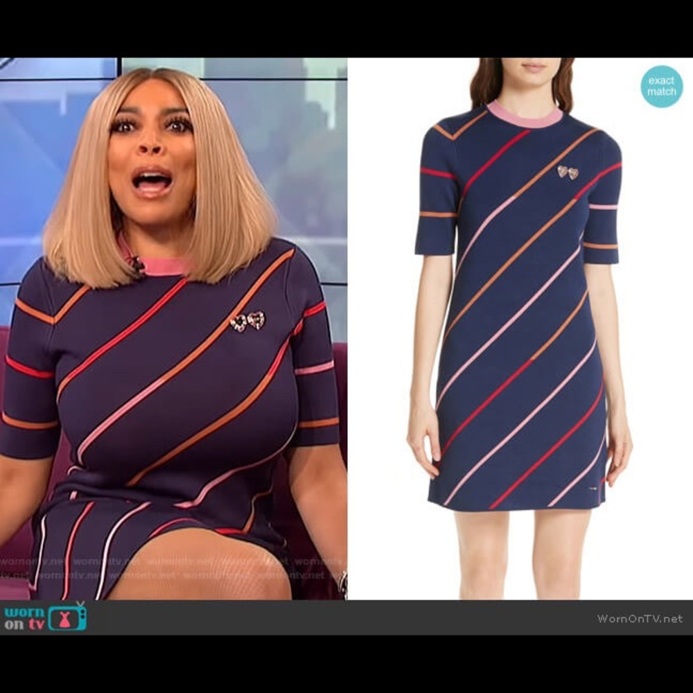 Ted Baker “PELINOR” Dress Striped Knit Sporty